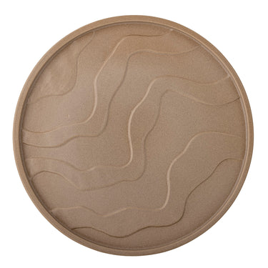 Bloomingville - Noria Fad, Brun, Stentøj - Ø32 × H2 cm