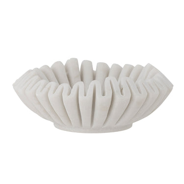 Bloomingville - Harmonia Skål, Hvid, Marmor - Ø17,5 × H6 cm