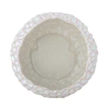 Bloomingville - Lowen Skål, Hvid, Stentøj - Ø24 × H10,5 cm
