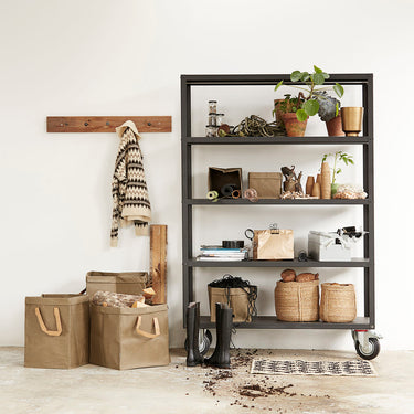 House Doctor - Reol m. 4 hjul H180 cm, Trolley, Mat sort - Bolig og Haven