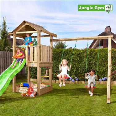 Jungle Gym House legetårn komplet inkl. rutschebane - Bolig og Haven