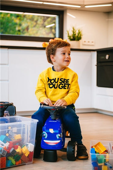 Falk Baby New Holland ride-on traktor med trailer, rive og skovl, fra 1-3 år - Bolig og Haven