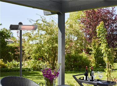 Der er GT terrassevarmeren fra Hortus under en overdækning