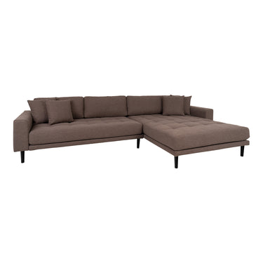 House Nordic - Lido Lounge Sofa højrevendt, brun HN1055